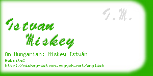istvan miskey business card